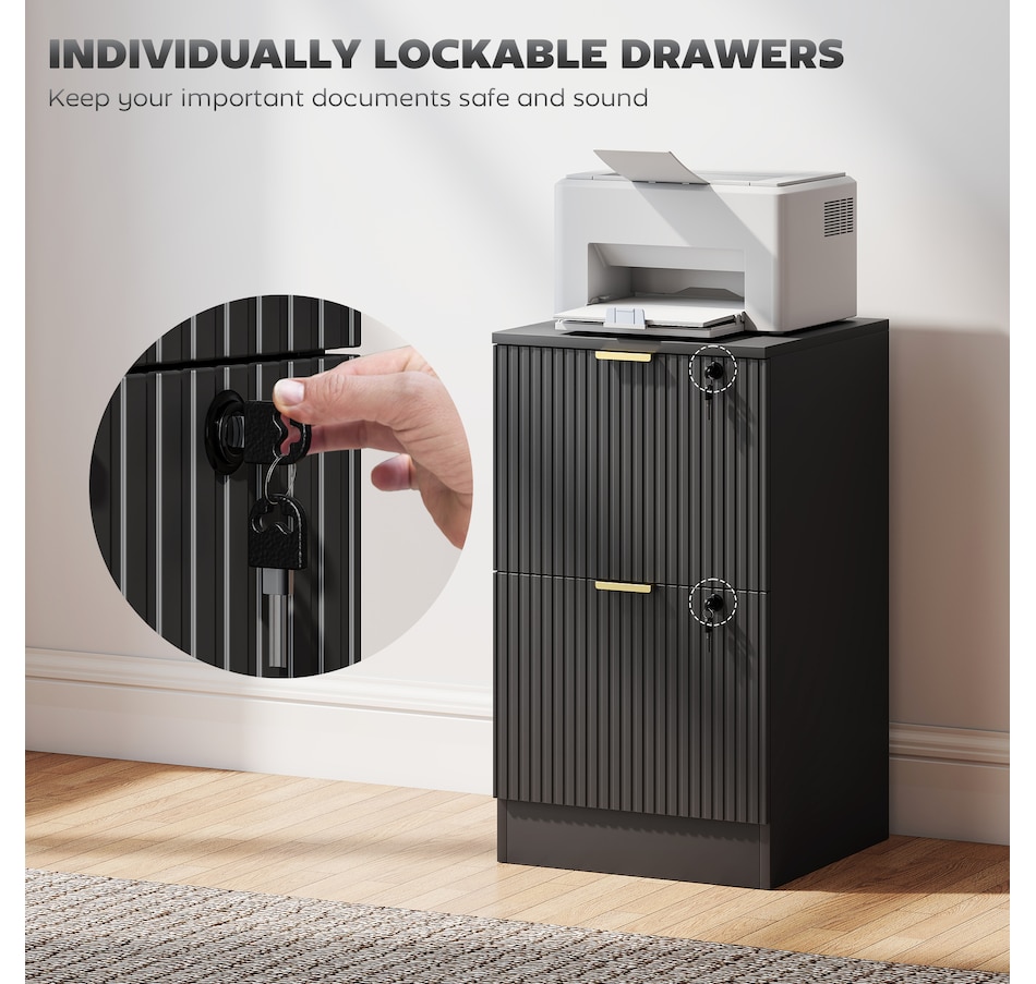 Image 934712_ALTMORE36.jpg, Product 934-712 / Price $139.99 - $186.99, HOMCOM File Cabinet Fluted Vertical Filing Cabinet with Lock from HOMCOM on TSC.ca's Home & Garden department