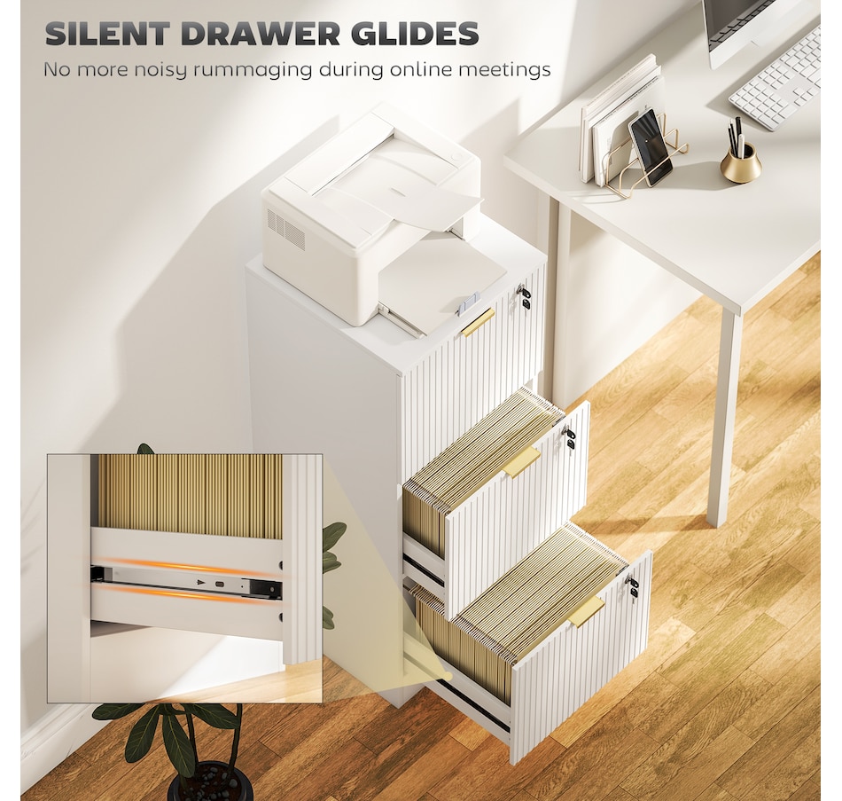 Image 934712_ALTMORE4.jpg, Product 934-712 / Price $139.99 - $186.99, HOMCOM File Cabinet Fluted Vertical Filing Cabinet with Lock from HOMCOM on TSC.ca's Home & Garden department