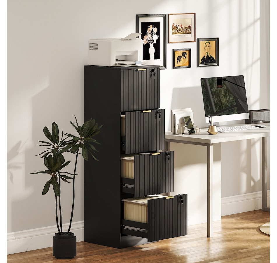 Image 934712_ALTMORE40.jpg, Product 934-712 / Price $139.99 - $186.99, HOMCOM File Cabinet Fluted Vertical Filing Cabinet with Lock from HOMCOM on TSC.ca's Home & Garden department