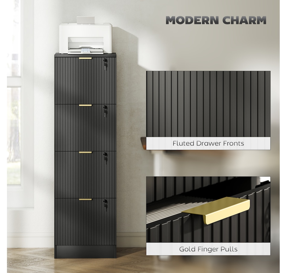 Image 934712_ALTMORE46.jpg, Product 934-712 / Price $139.99 - $186.99, HOMCOM File Cabinet Fluted Vertical Filing Cabinet with Lock from HOMCOM on TSC.ca's Home & Garden department