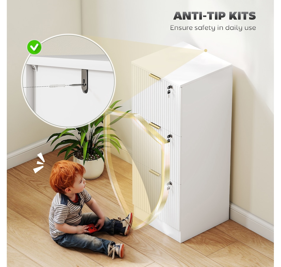 Image 934712_ALTMORE6.jpg, Product 934-712 / Price $139.99 - $186.99, HOMCOM File Cabinet Fluted Vertical Filing Cabinet with Lock from HOMCOM on TSC.ca's Home & Garden department