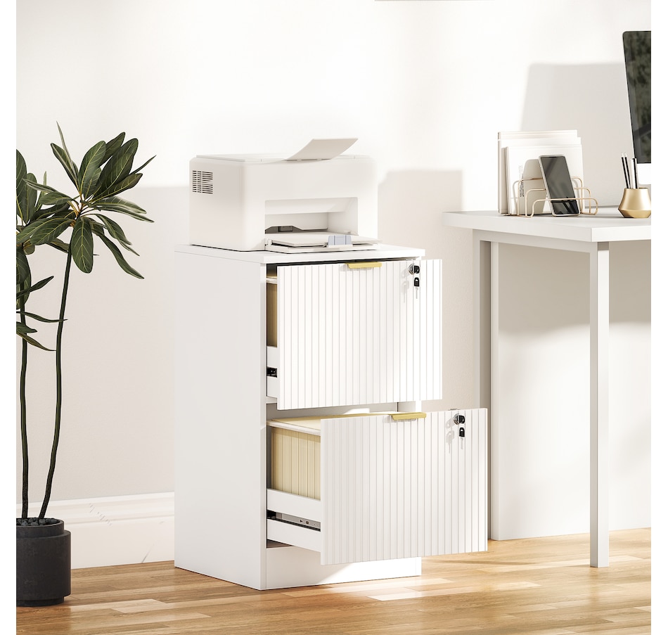 Image 934712_ALTMORE9.jpg, Product 934-712 / Price $139.99 - $186.99, HOMCOM File Cabinet Fluted Vertical Filing Cabinet with Lock from HOMCOM on TSC.ca's Home & Garden department