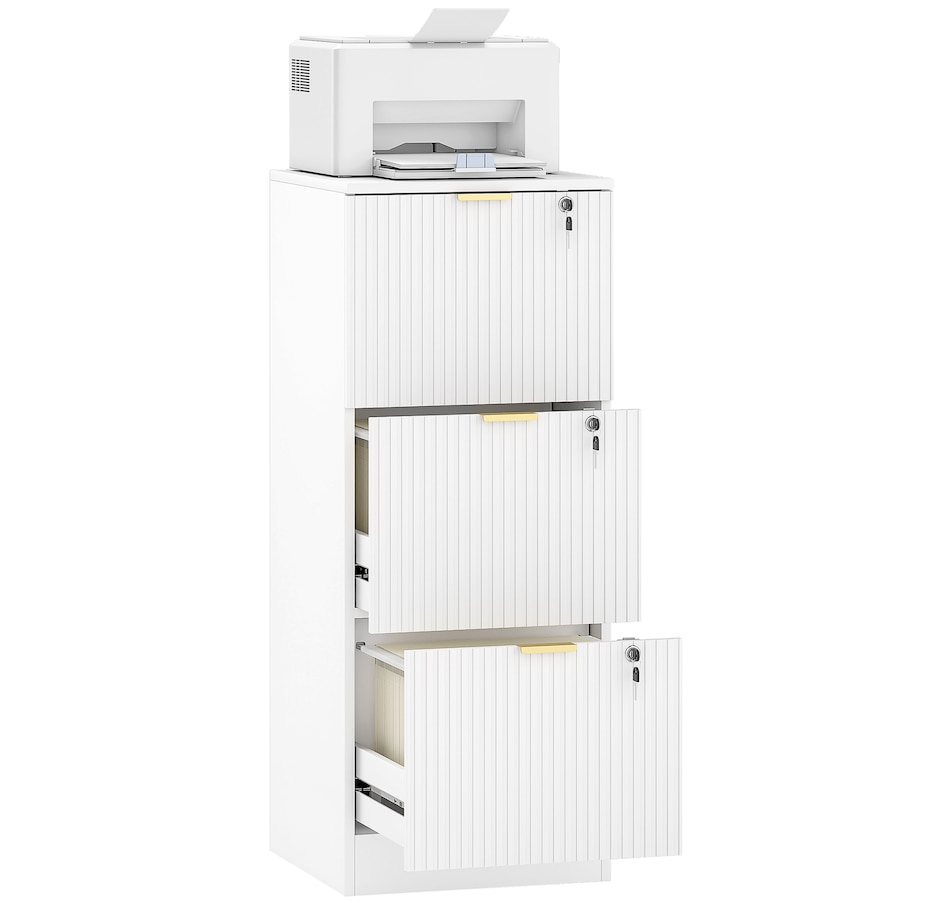 Image 934712_ST01.jpg, Product 934-712 / Price $139.99 - $186.99, HOMCOM File Cabinet Fluted Vertical Filing Cabinet with Lock from HOMCOM on TSC.ca's Home & Garden department