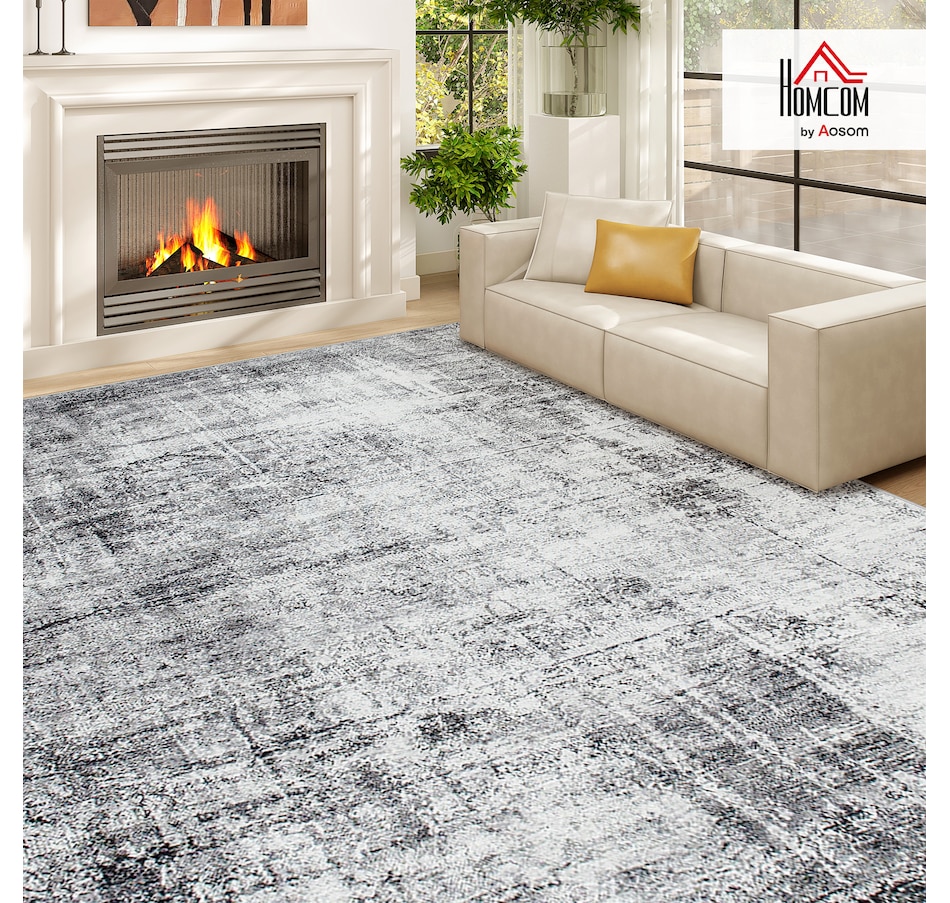 Image 934715_ALTMORE1.jpg, Product 934-715 / Price $73.99 - $100.93, HOMCOM Area Rug, Modern Abstract Washable Rug for Living Room, Grey from HOMCOM on TSC.ca's Home & Garden department