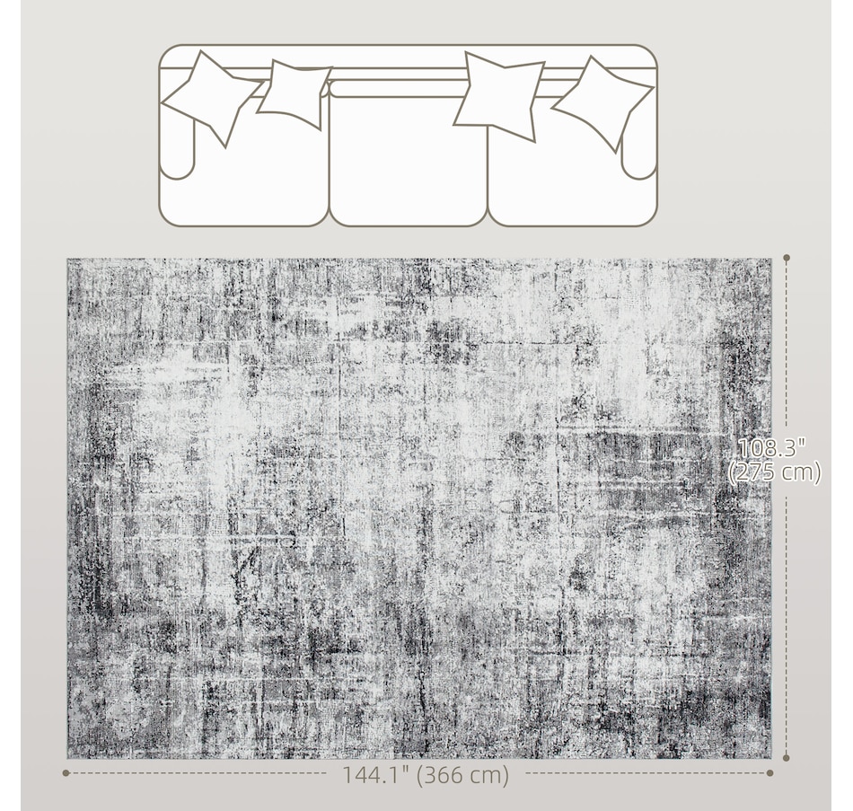 Image 934715_ALTMORE12.jpg, Product 934-715 / Price $73.99 - $100.93, HOMCOM Area Rug, Modern Abstract Washable Rug for Living Room, Grey from HOMCOM on TSC.ca's Home & Garden department