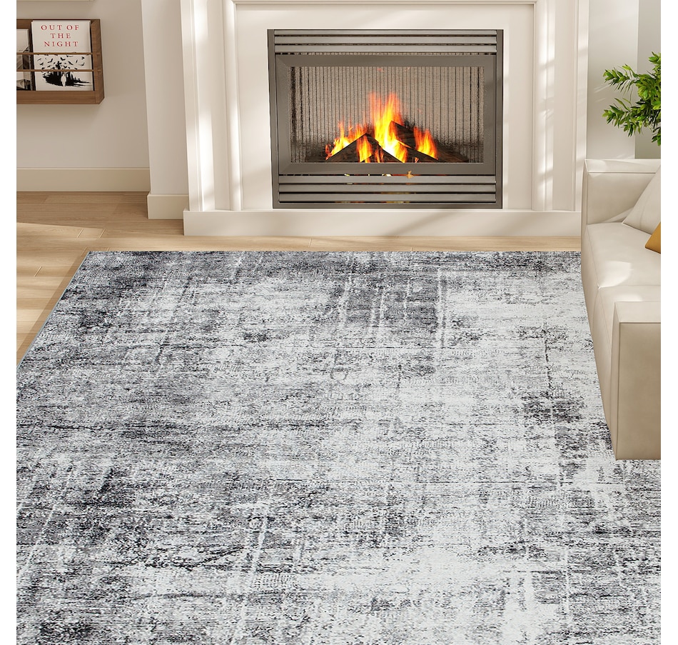 Image 934715_ALTMORE18.jpg, Product 934-715 / Price $73.99 - $100.93, HOMCOM Area Rug, Modern Abstract Washable Rug for Living Room, Grey from HOMCOM on TSC.ca's Home & Garden department