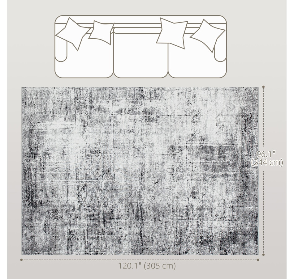 Image 934715_ALTMORE9.jpg, Product 934-715 / Price $73.99 - $100.93, HOMCOM Area Rug, Modern Abstract Washable Rug for Living Room, Grey from HOMCOM on TSC.ca's Home & Garden department