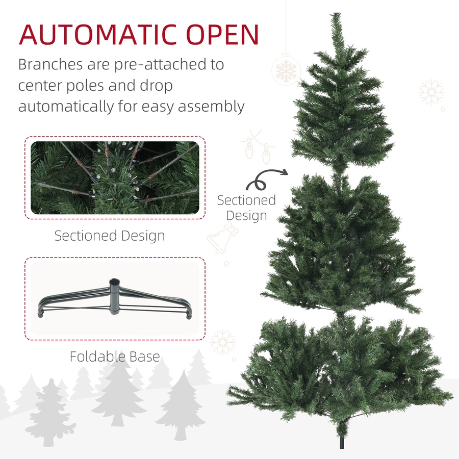 Image 934719_ALTMORE14.jpg, Product 934-719 / Price $119.99, HOMCOM Artificial Christmas Tree with Auto Open, Steel Base from HOMCOM on TSC.ca's Home & Garden department