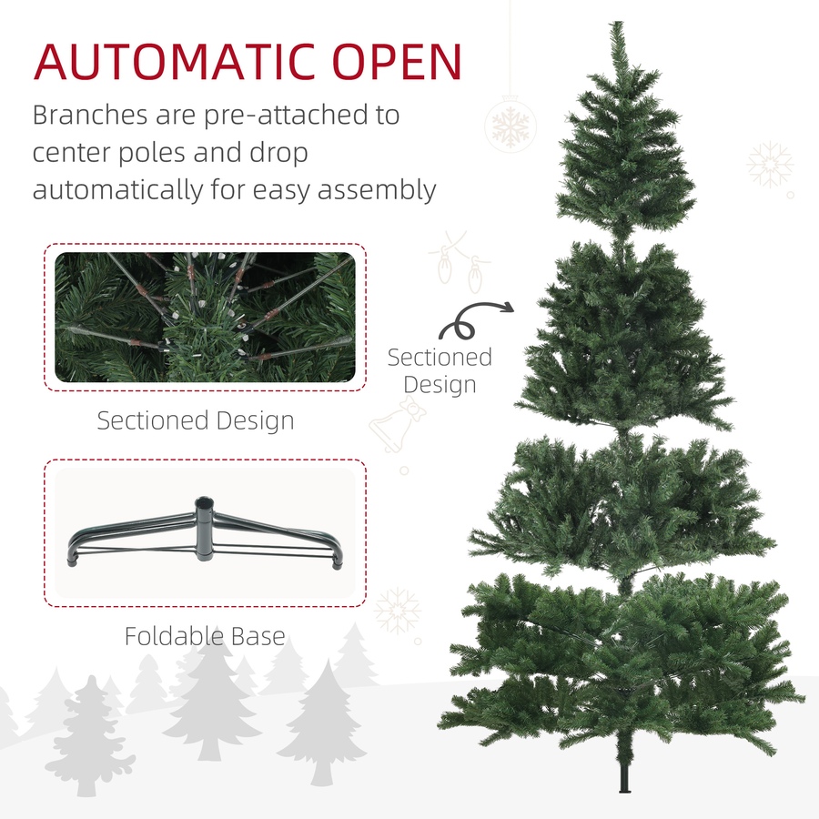 Image 934719_ALTMORE21.jpg, Product 934-719 / Price $119.99, HOMCOM Artificial Christmas Tree with Auto Open, Steel Base from HOMCOM on TSC.ca's Home & Garden department