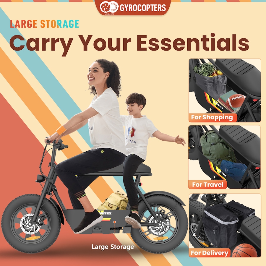 Image 934728_ALTMORE2.jpg, Product 934-728 / Price $749.99, Gyrocopters Vortex Electric Scooter for Adults | Retro Fun E-Bike with Large Storage & GPS Tracker from Gyrocopters on TSC.ca's Health & Fitness department