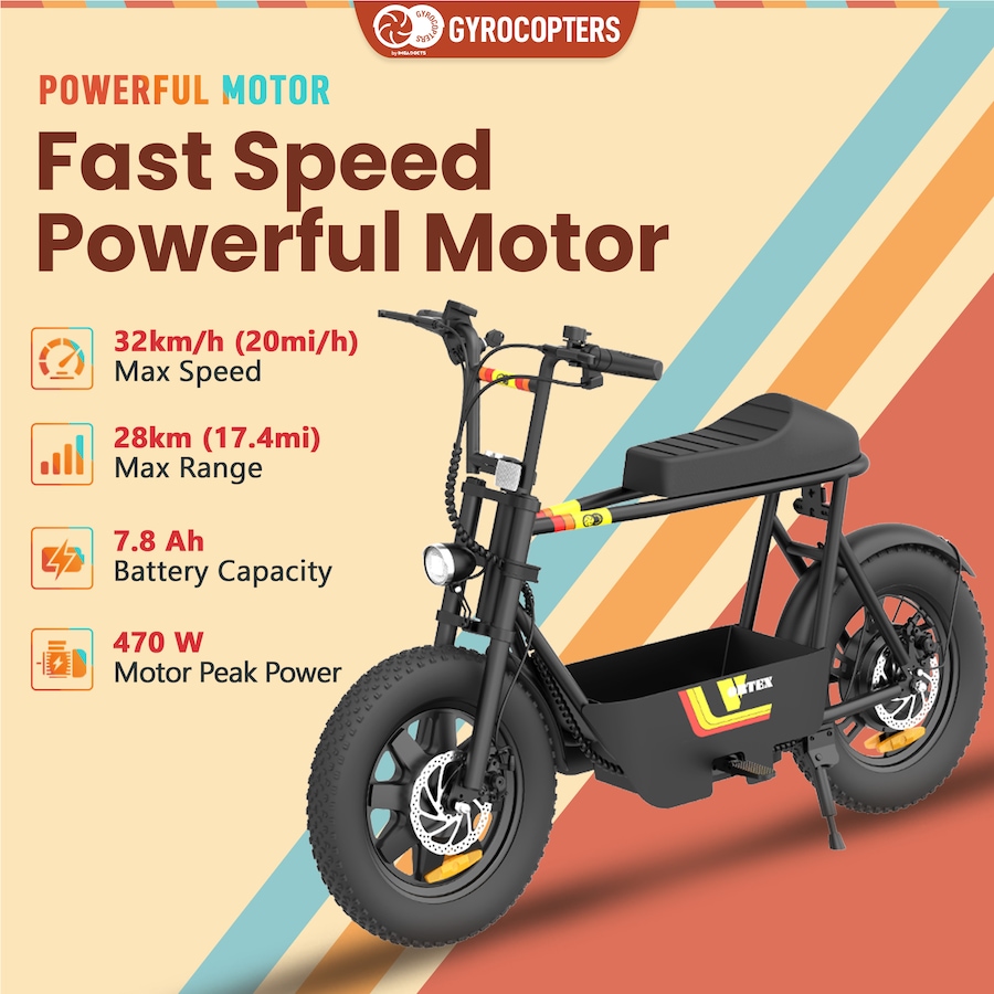 Image 934728_ALTMORE3.jpg, Product 934-728 / Price $749.99, Gyrocopters Vortex Electric Scooter for Adults | Retro Fun E-Bike with Large Storage & GPS Tracker from Gyrocopters on TSC.ca's Health & Fitness department