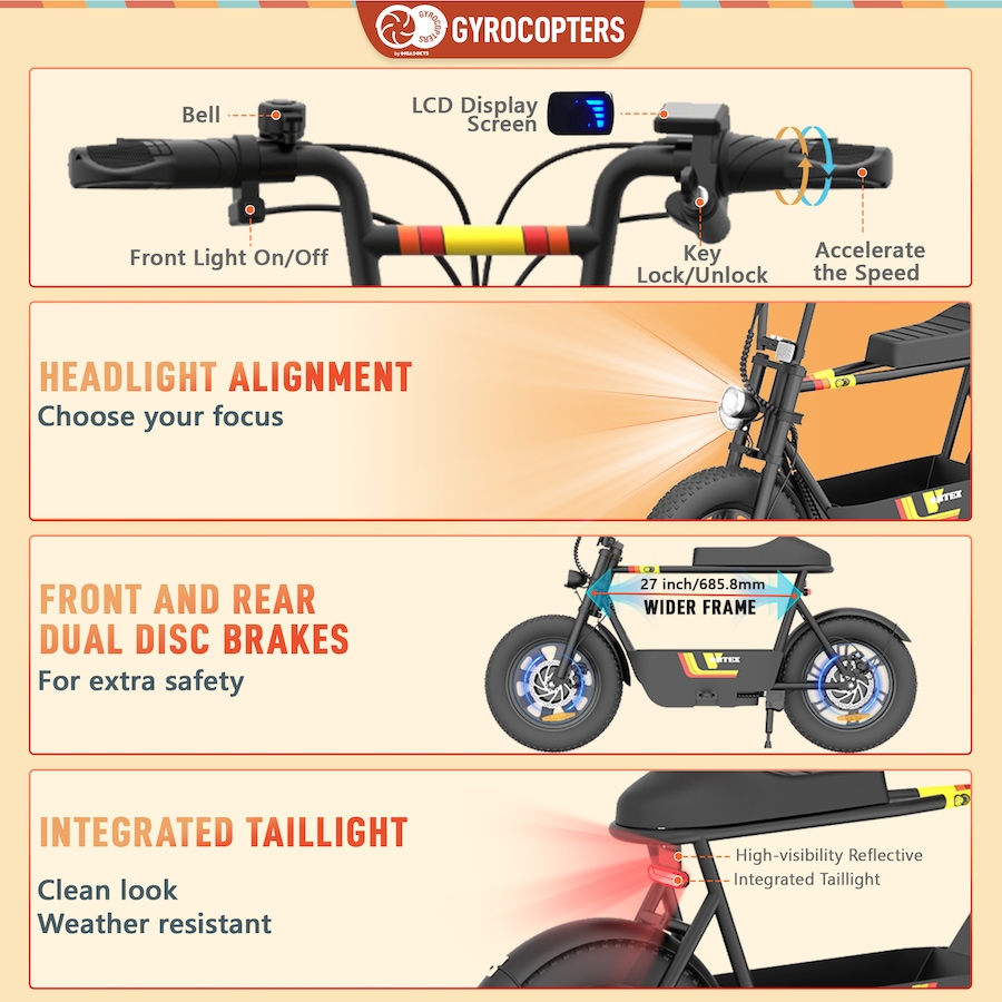 Image 934728_ALTMORE5.jpg, Product 934-728 / Price $749.99, Gyrocopters Vortex Electric Scooter for Adults | Retro Fun E-Bike with Large Storage & GPS Tracker from Gyrocopters on TSC.ca's Health & Fitness department