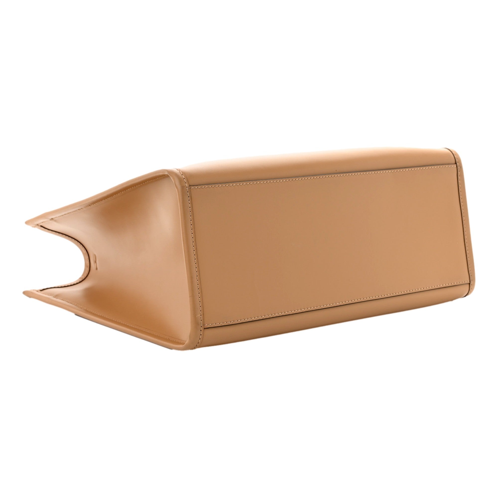 Fendi Sunshine Tan Leather Snake Print Logo Large Tote - TSC.ca