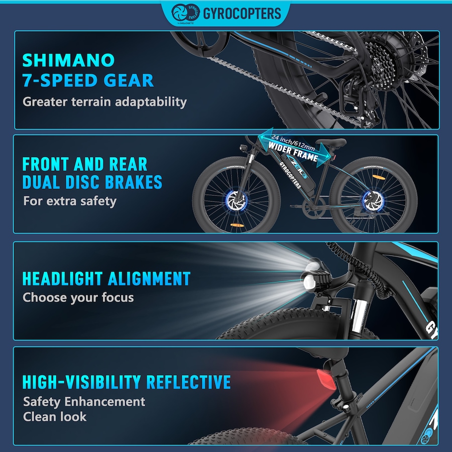 Image 934749_ALTMORE3.jpg, Product 934-749 / Price $999.99, Gyrocopters Zeil Mountain E- Bike for adults with 500 W Motor | Speed up to 40 km/h | PAS Range up to 91 km from Gyrocopters on TSC.ca's Health & Fitness department