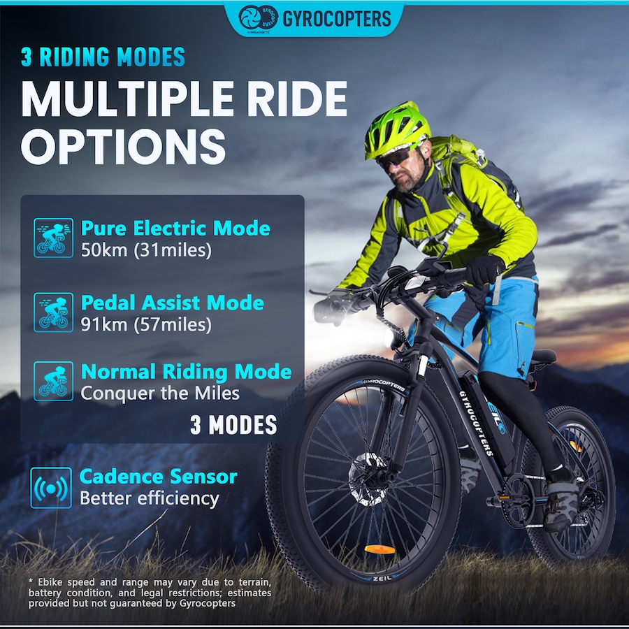 Image 934749_ALTMORE5.jpg, Product 934-749 / Price $999.99, Gyrocopters Zeil Mountain E- Bike for adults with 500 W Motor | Speed up to 40 km/h | PAS Range up to 91 km from Gyrocopters on TSC.ca's Health & Fitness department
