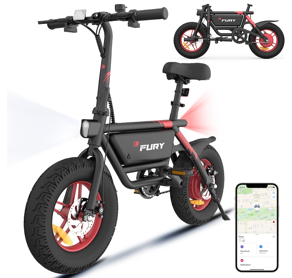 Image 934750.jpg, Product 934-750 / Price $599.99, Gyrocopters Fury Electric Bike for Adults/Teens | UL2849 Safe Folding Ebike | 400W Peak Motor 14 * 3 Inch Wear Resistant Fat Tire | Speed up to 25 km/h | Range up to 58Km | Compact Lightweight Bike from Gyrocopters on TSC.ca's Health & Fitness department