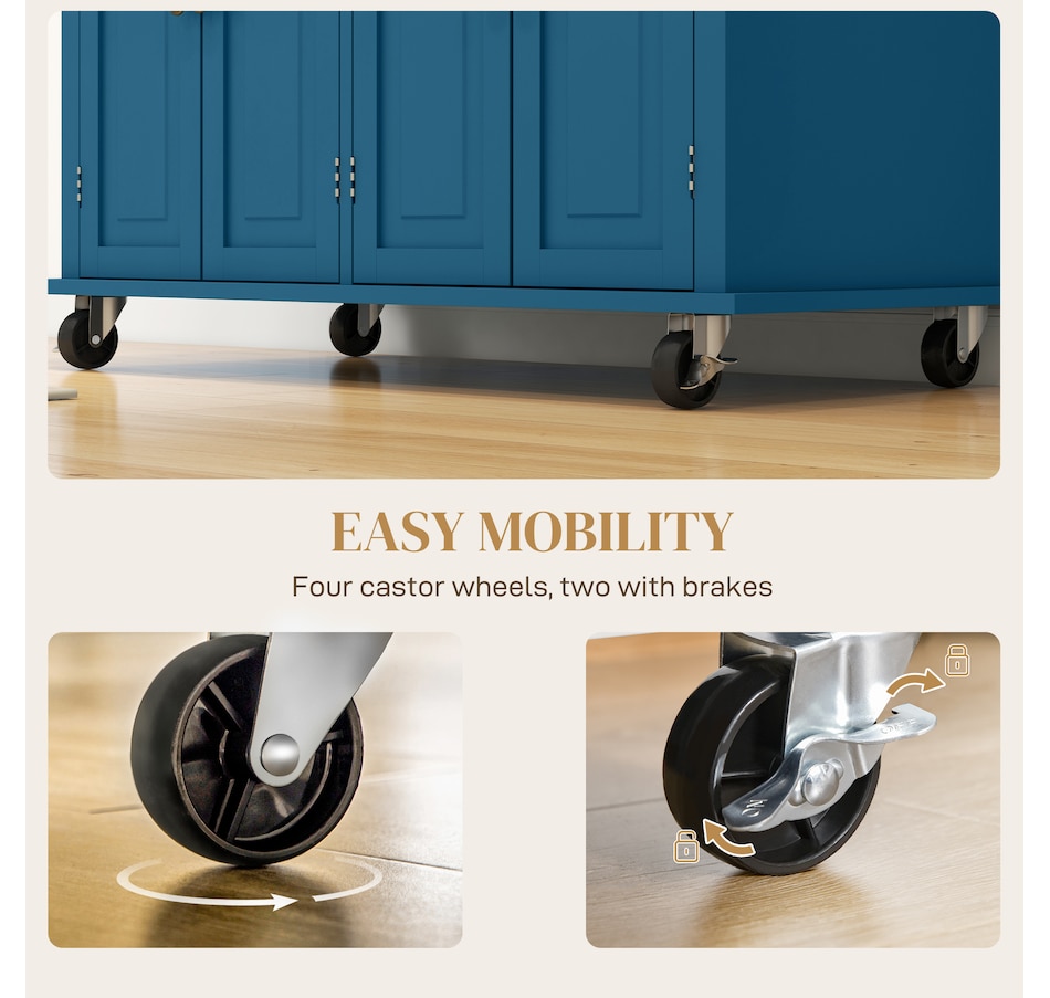 Image 934763_ALTMORE6.jpg, Product 934-763 / Price $234.99, Kitchen Island Cart W/spice Rack & Towel Rack from HOMCOM on TSC.ca's Home & Garden department