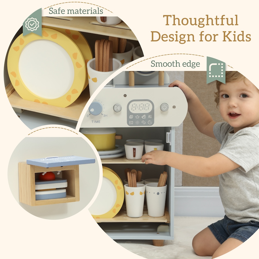 Image 934774_ALTMORE5.jpg, Product 934-774 / Price $45.99, Qaba Wooden Dishwasher Playset, Pretend Play Kitchen Toys with Accessories from Qaba on TSC.ca's Toys & Hobbies department