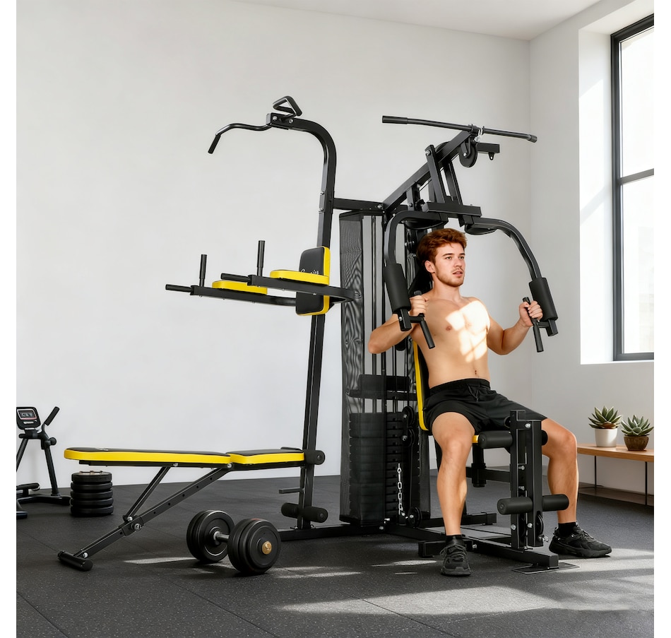Image 934778_ALTMORE1.jpg, Product 934-778 / Price $864.99, Soozier All-in-One Home Gym Machine with Weight Stack and Pulley System from Soozier on TSC.ca's Health & Fitness department