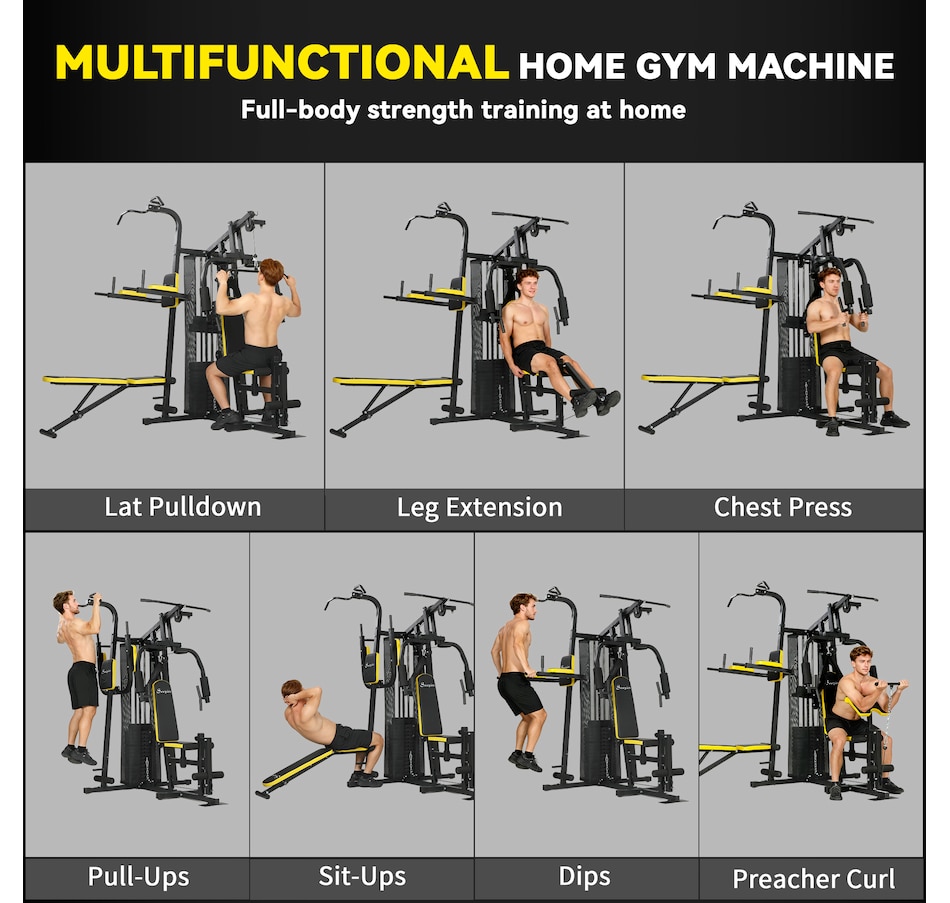 Image 934778_ALTMORE3.jpg, Product 934-778 / Price $864.99, Soozier All-in-One Home Gym Machine with Weight Stack and Pulley System from Soozier on TSC.ca's Health & Fitness department