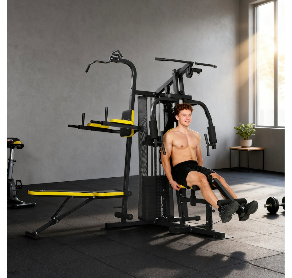 Image 934778_ALTMORE8.jpg, Product 934-778 / Price $864.99, Soozier All-in-One Home Gym Machine with Weight Stack and Pulley System from Soozier on TSC.ca's Health & Fitness department