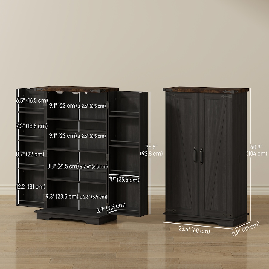 Image 934782_ALTMORE2.jpg, Product 934-782 / Price $124.99, HOMCOM Kitchen Pantry Cabinet Storage Cabinet with Adjustable Shelves Black from HOMCOM on TSC.ca's Home & Garden department