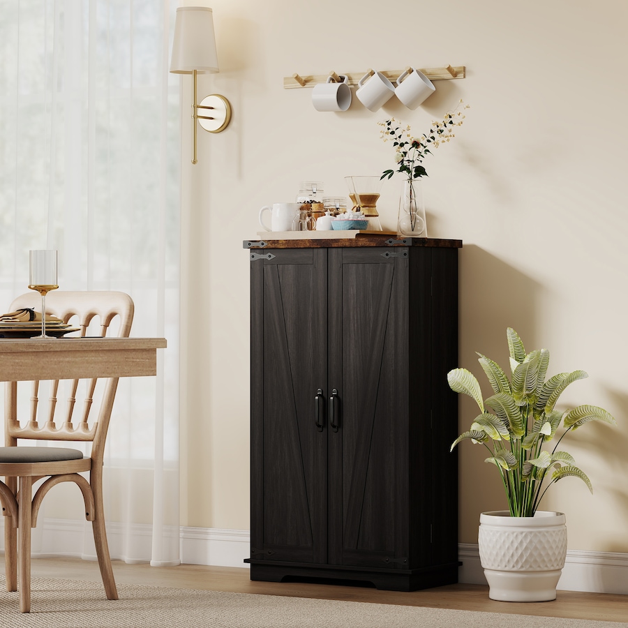 Image 934782_ALTMORE7.jpg, Product 934-782 / Price $124.99, HOMCOM Kitchen Pantry Cabinet Storage Cabinet with Adjustable Shelves Black from HOMCOM on TSC.ca's Home & Garden department