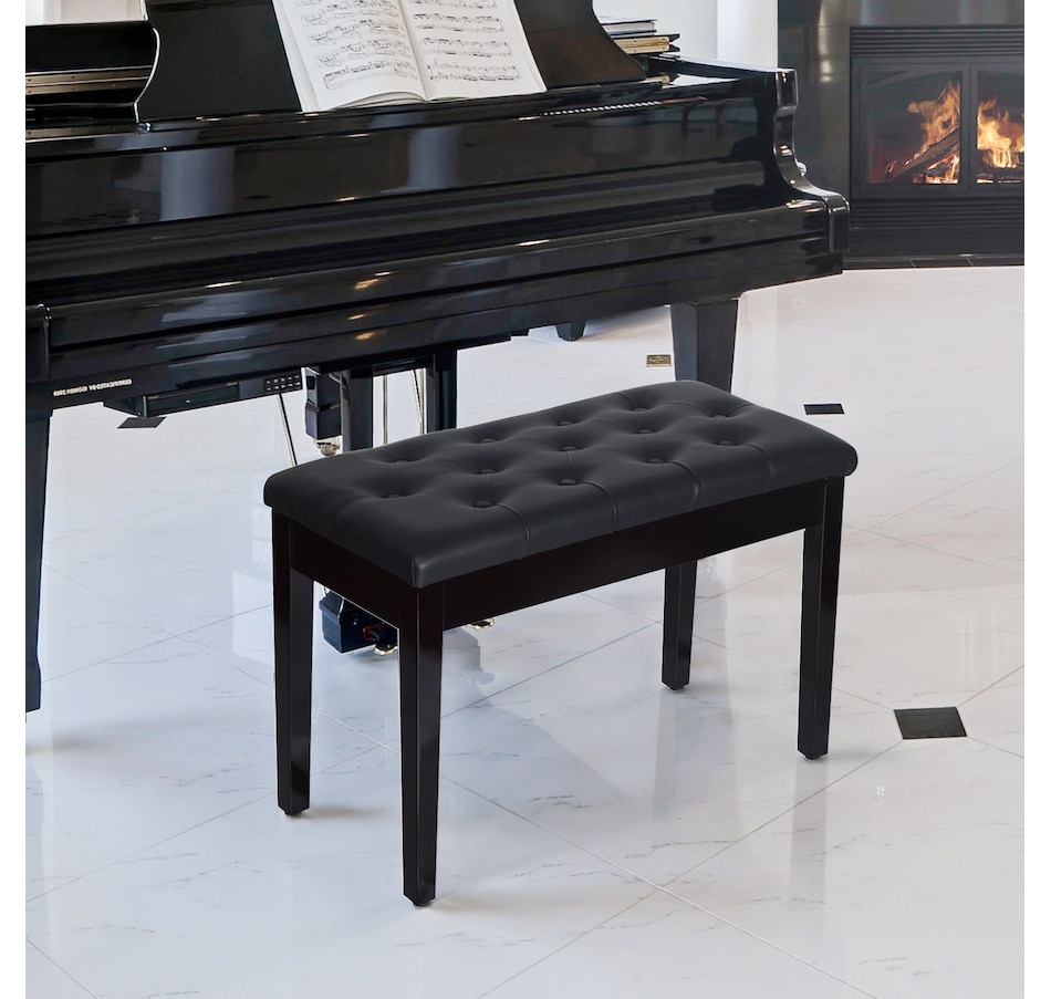 Image 934792_ALTMORE1.jpg, Product 934-792 / Price $83.99, 30" Padded Storage Piano Bench Artist Keyboard Seat Faux Leather Black from HOMCOM on TSC.ca's Toys & Hobbies department