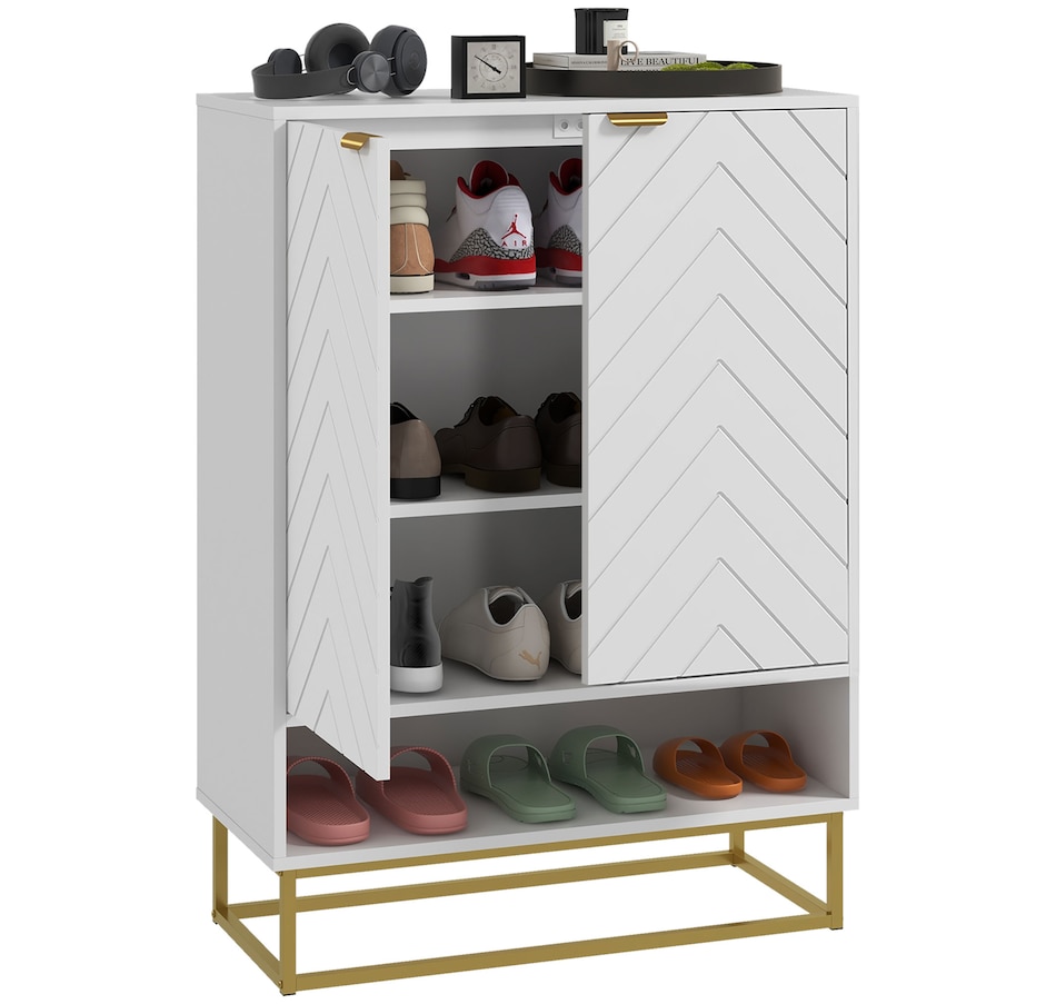 Image 934806.jpg, Product 934-806 / Price $129.99, HOMCOM Shoe Cabinet for Entryway, 12 Pairs Shoe Storage Cabinet, White from HOMCOM on TSC.ca's Home & Garden department