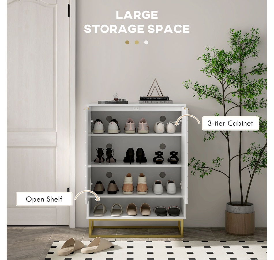 Image 934806_ALTMORE3.jpg, Product 934-806 / Price $129.99, HOMCOM Shoe Cabinet for Entryway, 12 Pairs Shoe Storage Cabinet, White from HOMCOM on TSC.ca's Home & Garden department