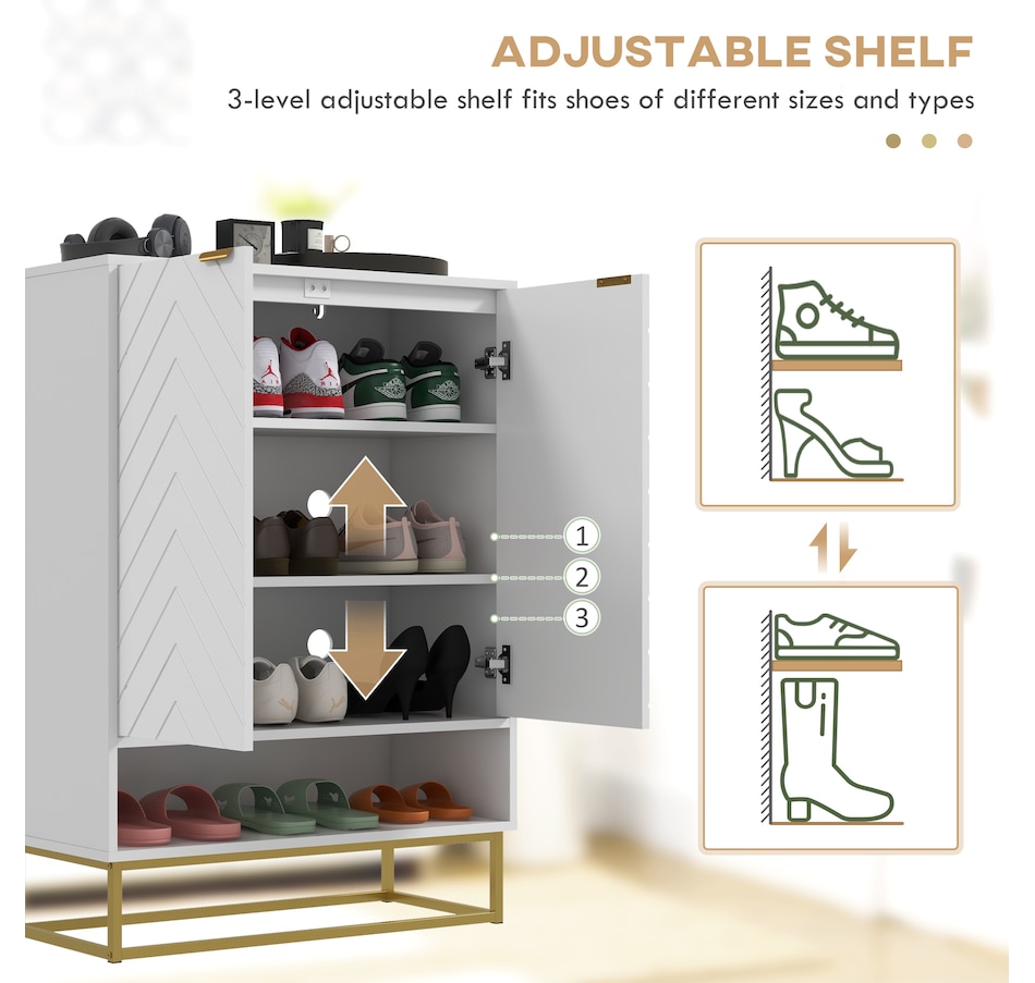Image 934806_ALTMORE4.jpg, Product 934-806 / Price $129.99, HOMCOM Shoe Cabinet for Entryway, 12 Pairs Shoe Storage Cabinet, White from HOMCOM on TSC.ca's Home & Garden department