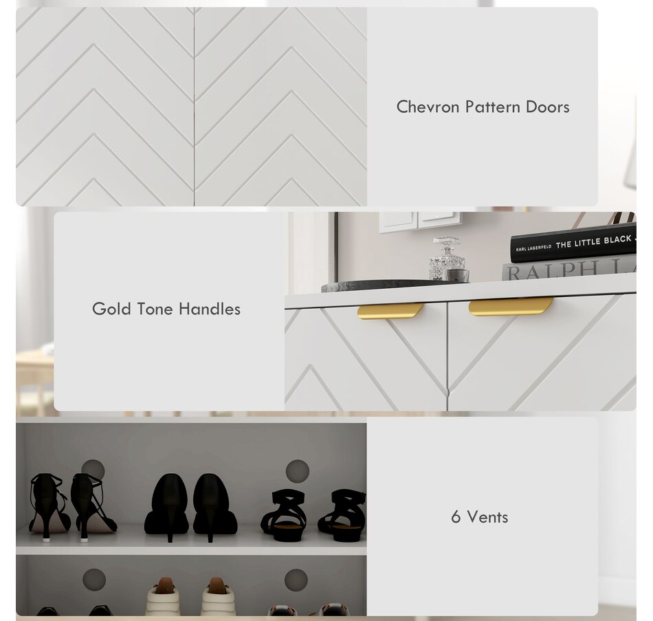 Image 934806_ALTMORE5.jpg, Product 934-806 / Price $129.99, HOMCOM Shoe Cabinet for Entryway, 12 Pairs Shoe Storage Cabinet, White from HOMCOM on TSC.ca's Home & Garden department