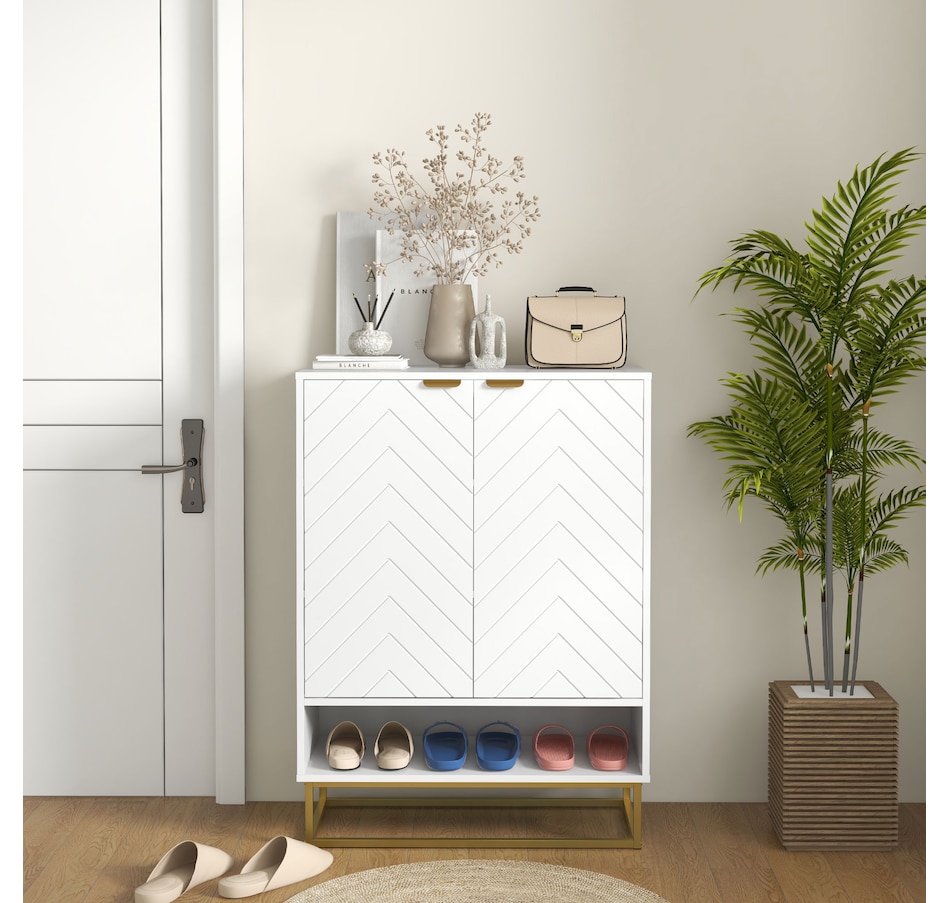 Image 934806_ALTMORE7.jpg, Product 934-806 / Price $129.99, HOMCOM Shoe Cabinet for Entryway, 12 Pairs Shoe Storage Cabinet, White from HOMCOM on TSC.ca's Home & Garden department