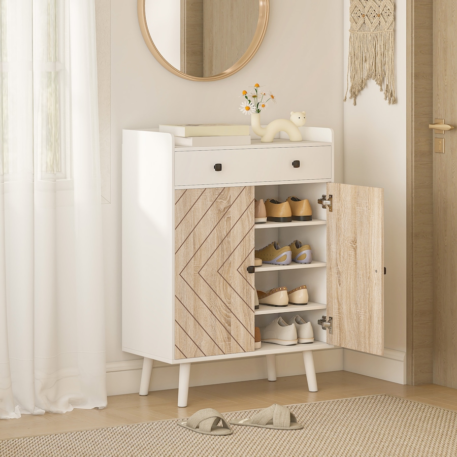 Image 934817_ALTMORE1.jpg, Product 934-817 / Price $134.99, HOMCOM Shoe Cabinet, Shoe Storage Cabinet with Adjustable Shelves, White from HOMCOM on TSC.ca's Home & Garden department