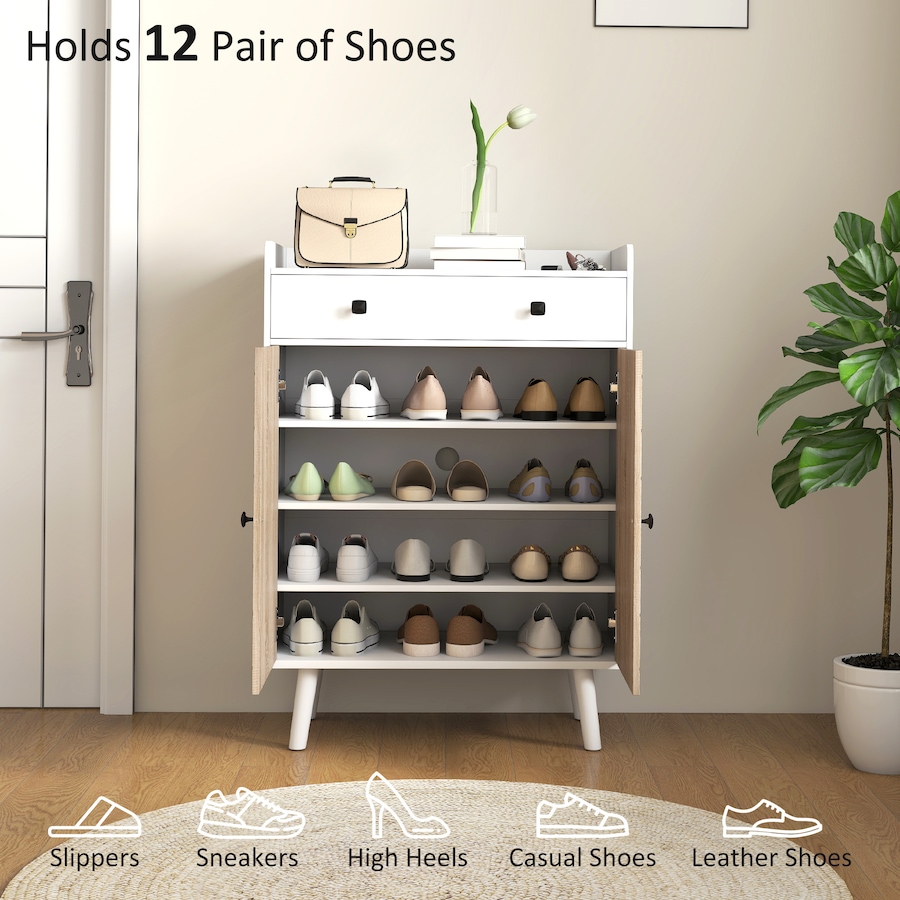 Image 934817_ALTMORE3.jpg, Product 934-817 / Price $134.99, HOMCOM Shoe Cabinet, Shoe Storage Cabinet with Adjustable Shelves, White from HOMCOM on TSC.ca's Home & Garden department