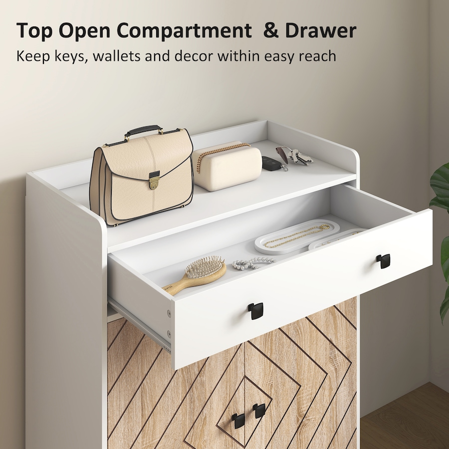 Image 934817_ALTMORE5.jpg, Product 934-817 / Price $134.99, HOMCOM Shoe Cabinet, Shoe Storage Cabinet with Adjustable Shelves, White from HOMCOM on TSC.ca's Home & Garden department