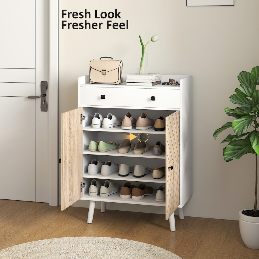 Image 934817_ALTMORE6.jpg, Product 934-817 / Price $134.99, HOMCOM Shoe Cabinet, Shoe Storage Cabinet with Adjustable Shelves, White from HOMCOM on TSC.ca's Home & Garden department