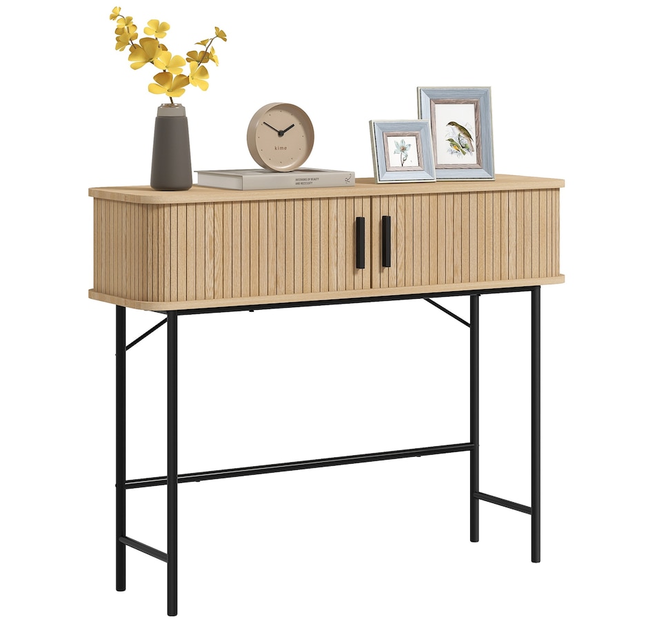 Image 934818.jpg, Product 934-818 / Price $124.99, HOMCOM Narrow Console Table for Behind Couch, Entryway Table, Oak from HOMCOM on TSC.ca's Home & Garden department