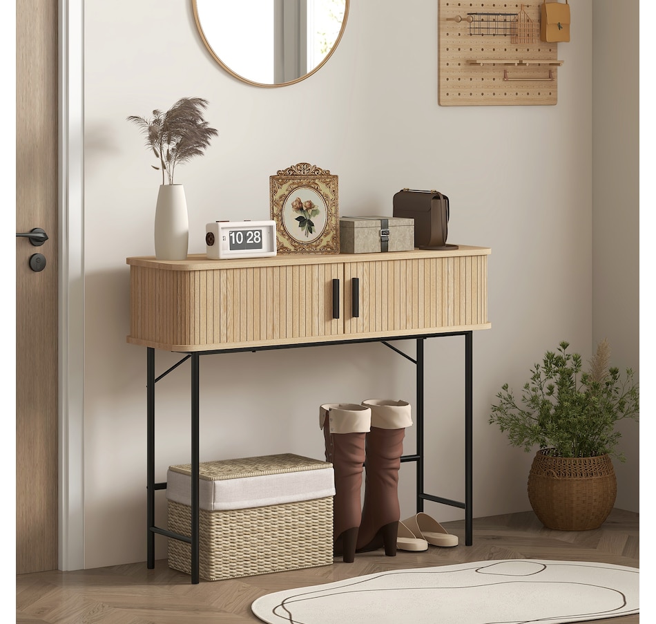 Image 934818_ALTMORE1.jpg, Product 934-818 / Price $124.99, HOMCOM Narrow Console Table for Behind Couch, Entryway Table, Oak from HOMCOM on TSC.ca's Home & Garden department