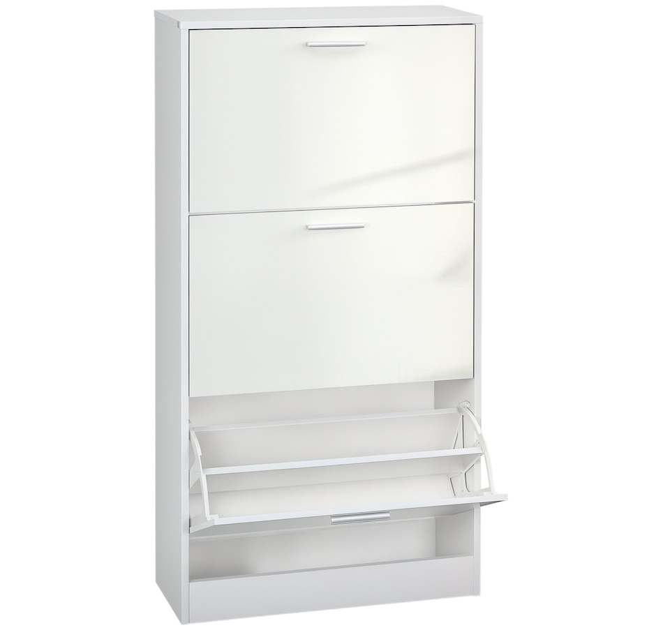 Image 934821.jpg, Product 934-821 / Price $129.99, HOMCOM Narrow Shoe Storage Cabinet with 3 Flip Drawers and Adjustable Shelves from HOMCOM on TSC.ca's Home & Garden department
