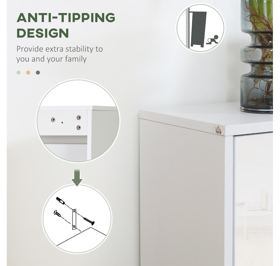 Image 934821_ALTMORE7.jpg, Product 934-821 / Price $129.99, HOMCOM Narrow Shoe Storage Cabinet with 3 Flip Drawers and Adjustable Shelves from HOMCOM on TSC.ca's Home & Garden department