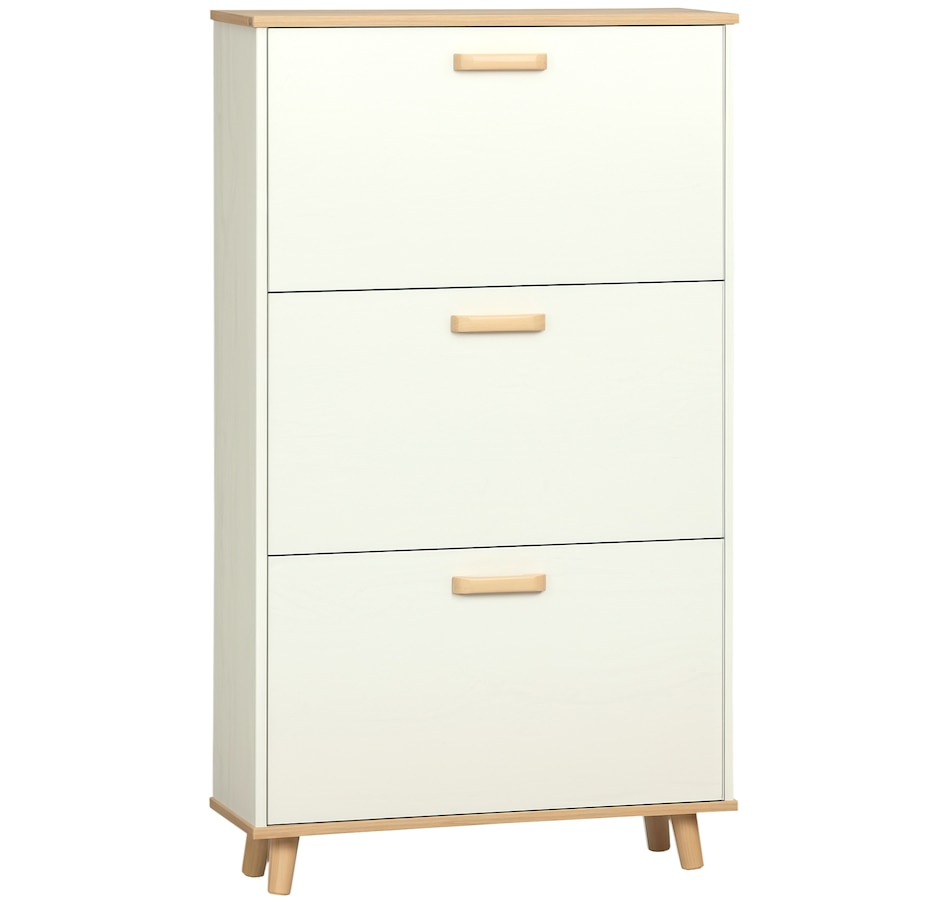 Image 934823.png, Product 934-823 / Price $269.99, HOMCOM 12 Pair Shoe Storage Cabinet w/ Flip Drawers for Entryway White from HOMCOM on TSC.ca's Home & Garden department