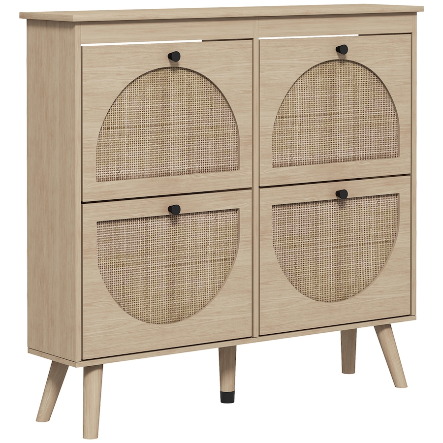 Image 934827.jpg, Product 934-827 / Price $204.99, HOMCOM Shoe Storage Cabinet, Narrow Shoe Cabinet with 4 Flip Drawers, Oak from HOMCOM on TSC.ca's Home & Garden department