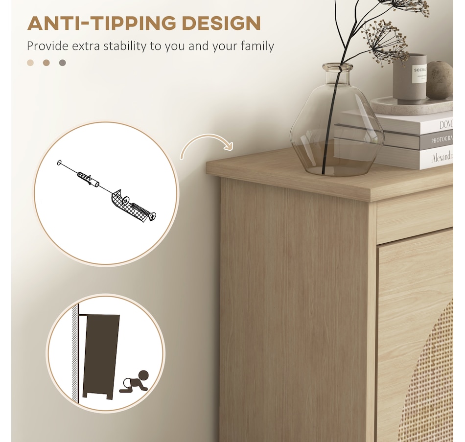 Image 934827_ALTMORE6.jpg, Product 934-827 / Price $189.99, HOMCOM Shoe Storage Cabinet, Narrow Shoe Cabinet with 4 Flip Drawers, Oak from HOMCOM on TSC.ca's Home & Garden department