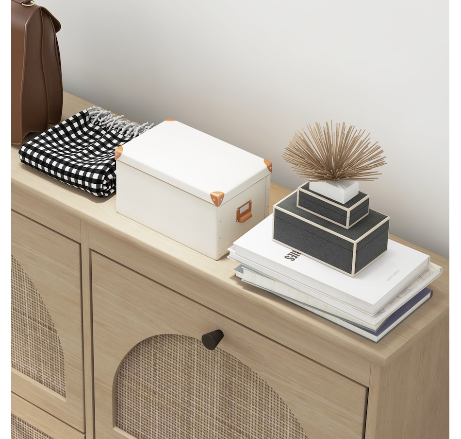 Image 934827_ALTMORE8.jpg, Product 934-827 / Price $189.99, HOMCOM Shoe Storage Cabinet, Narrow Shoe Cabinet with 4 Flip Drawers, Oak from HOMCOM on TSC.ca's Home & Garden department