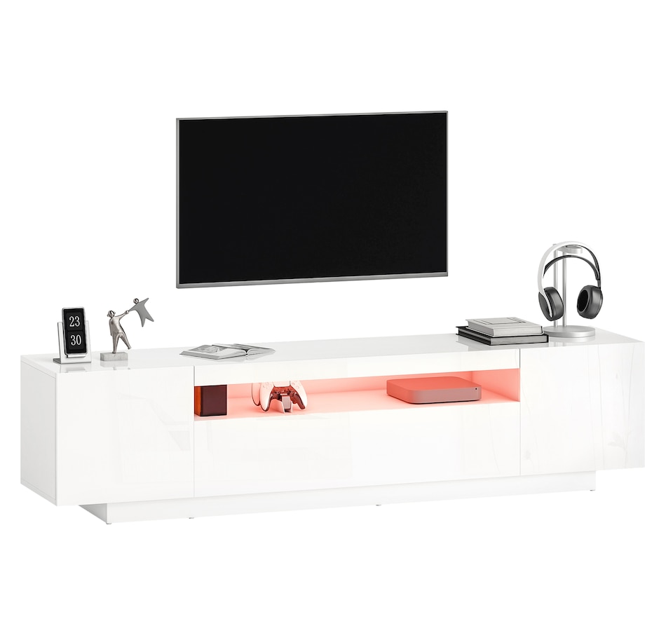 Image 934833.jpg, Product 934-833 / Price $252.99, HOMCOM Modern TV Stand with RGB LED Lights, Entertainment Center, White from HOMCOM on TSC.ca's Home & Garden department