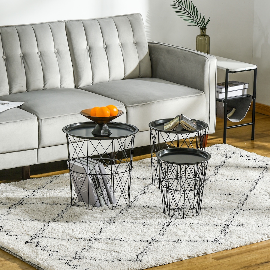 Image 934840_ALTMORE1.jpg, Product 934-840 / Price $69.99, HOMCOM Set of 3 Nesting End Tables, Side Table with Storage and Tray from HOMCOM on TSC.ca's Home & Garden department
