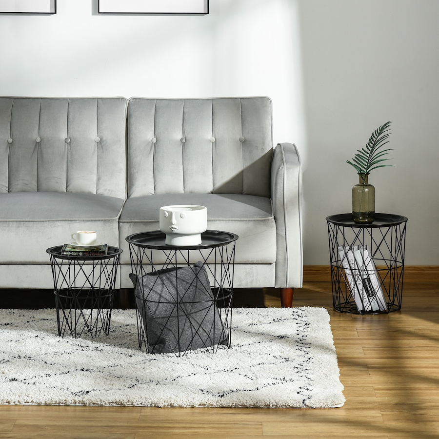 Image 934840_ALTMORE6.jpg, Product 934-840 / Price $69.99, HOMCOM Set of 3 Nesting End Tables, Side Table with Storage and Tray from HOMCOM on TSC.ca's Home & Garden department