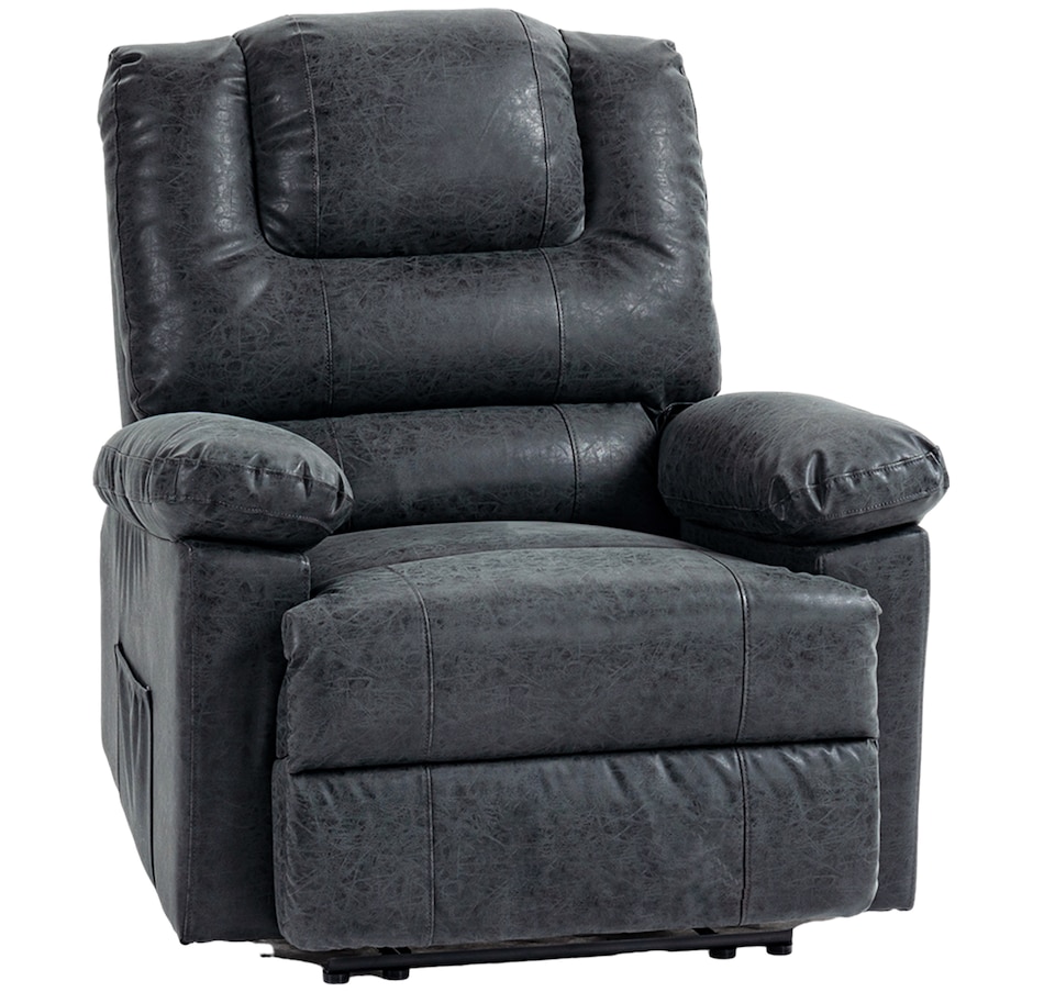 Image 934860.jpg, Product 934-860 / Price $449.99, HOMCOM Manual Recliner Chair with Footrest Side Pockets Steel Frame Black from HOMCOM on TSC.ca's Home & Garden department