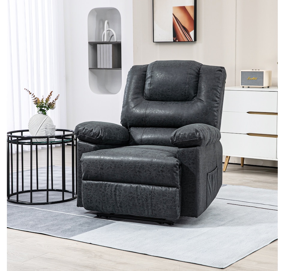 Image 934860_ALTMORE1.jpg, Product 934-860 / Price $449.99, HOMCOM Manual Recliner Chair with Footrest Side Pockets Steel Frame Black from HOMCOM on TSC.ca's Home & Garden department